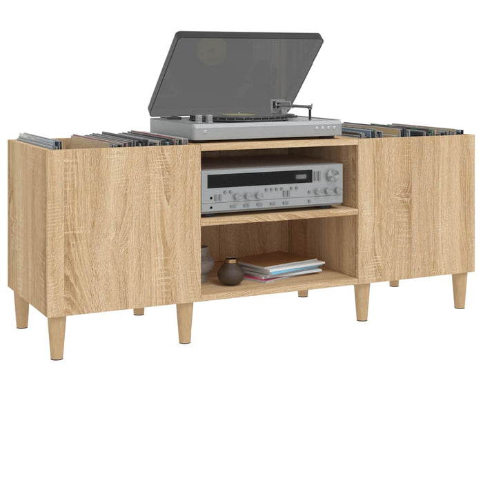 Dulap cu discuri, stejar Sonoma, 121x38x48 cm, lemn stratificat WALTI
