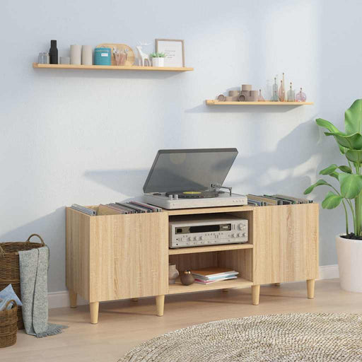 Dulap cu discuri, stejar Sonoma, 121x38x48 cm, lemn stratificat - WALTI WALTI