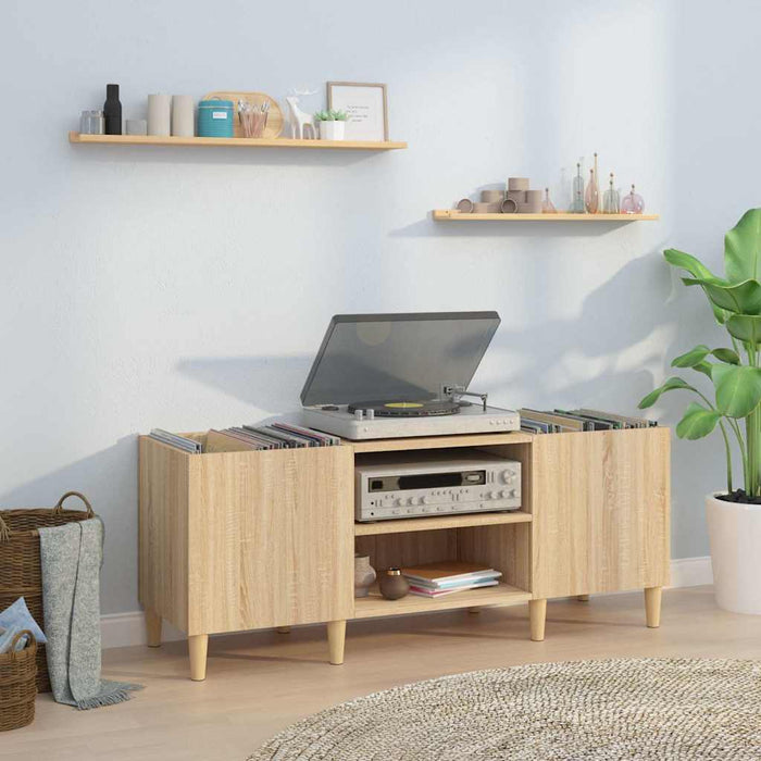 Dulap cu discuri, stejar Sonoma, 121x38x48 cm, lemn stratificat WALTI
