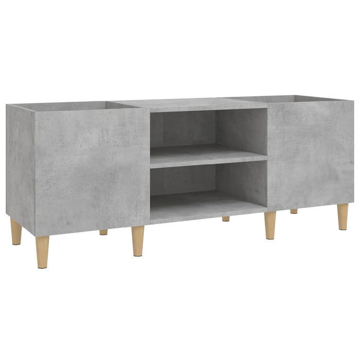 Dulap pentru discuri gri beton, 121x38x48 cm, lemn prelucrat - WALTI WALTI