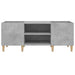 Dulap pentru discuri gri beton, 121x38x48 cm, lemn prelucrat - WALTI WALTI