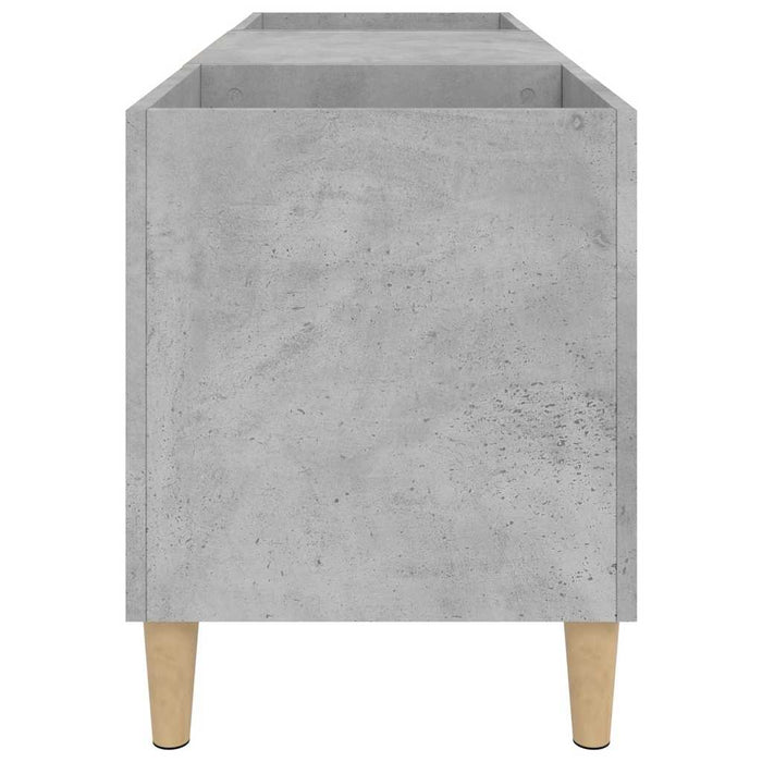 Dulap pentru discuri gri beton, 121x38x48 cm, lemn prelucrat - WALTI WALTI