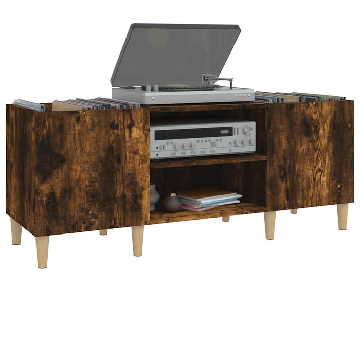 Dulap pentru discuri stejar afumat 121x38x48 cm, lemn prelucrat - WALTI WALTI