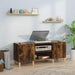 Dulap pentru discuri stejar afumat 121x38x48 cm, lemn prelucrat - WALTI WALTI