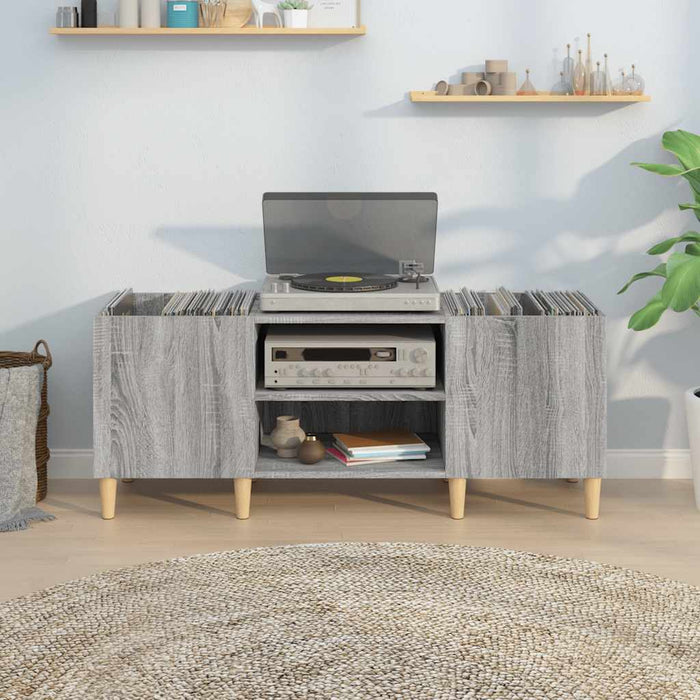 Dulap pentru discuri gri sonoma, 121x38x48 cm, lemn prelucrat - WALTI WALTI