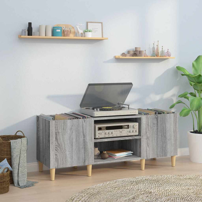 Dulap pentru discuri gri sonoma, 121x38x48 cm, lemn prelucrat - WALTI WALTI