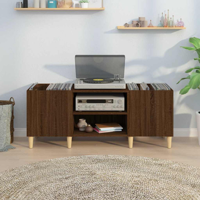 Dulap pentru discuri stejar maro, 121x38x48 cm, lemn prelucrat - WALTI WALTI