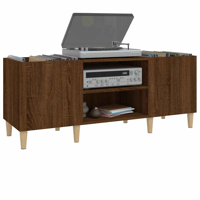 Dulap pentru discuri stejar maro, 121x38x48 cm, lemn prelucrat - WALTI WALTI