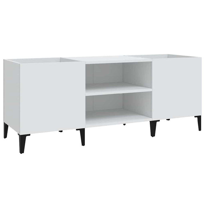 Comodă discuri, alb, 121x38x48 cm, lemn prelucrat - WALTI WALTI