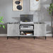 Dulap pentru discuri gri beton, 121x38x48 cm, lemn prelucrat - WALTI WALTI