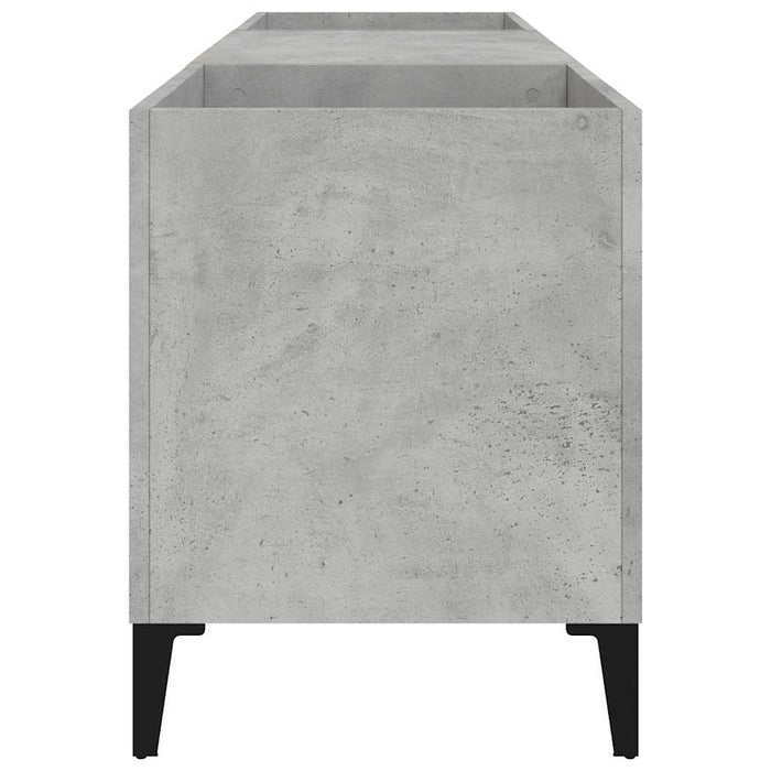 Dulap pentru discuri gri beton, 121x38x48 cm, lemn prelucrat - WALTI WALTI