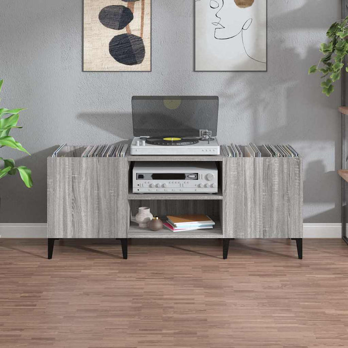 Dulap pentru discuri gri sonoma, 121x38x48 cm, lemn prelucrat - WALTI WALTI