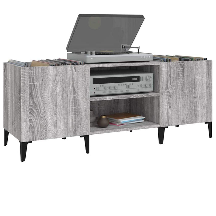 Dulap pentru discuri gri sonoma, 121x38x48 cm, lemn prelucrat - WALTI WALTI
