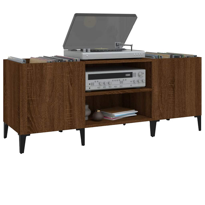 Dulap pentru discuri stejar maro, 121x38x48 cm, lemn prelucrat - WALTI WALTI