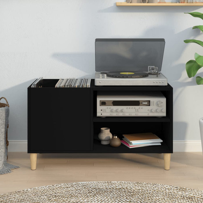 Dulap pentru discuri, negru, 84,5x38x48 cm, lemn prelucrat - WALTI WALTI