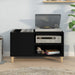 Dulap pentru discuri, negru, 84,5x38x48 cm, lemn prelucrat - WALTI WALTI