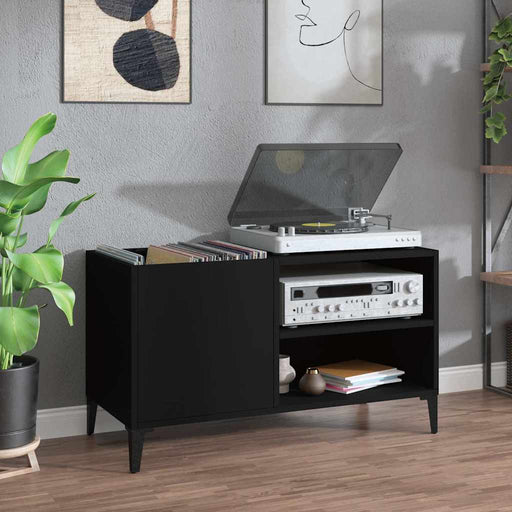 Dulap pentru discuri, negru, 84,5x38x48 cm, lemn prelucrat - WALTI WALTI