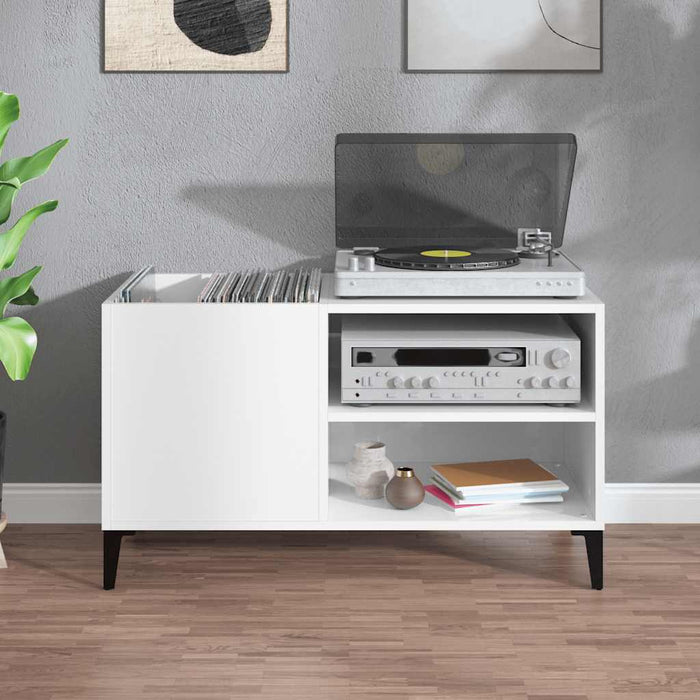 Dulapuri pentru discuri alb lucios 84,5x38x48 cm lemn prelucrat - WALTI WALTI