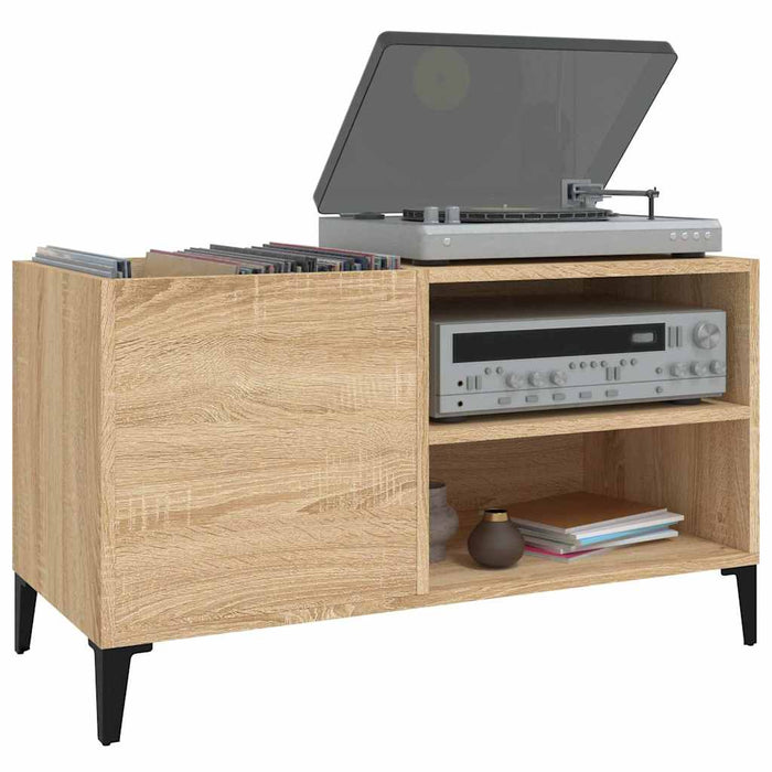 Dulap pentru discuri stejar sonoma 84,5x38x48 cm lemn prelucrat - WALTI WALTI