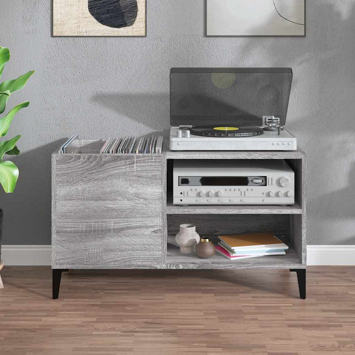 Dulap pentru discuri gri sonoma 84,5x38x48 cm lemn prelucrat - WALTI WALTI