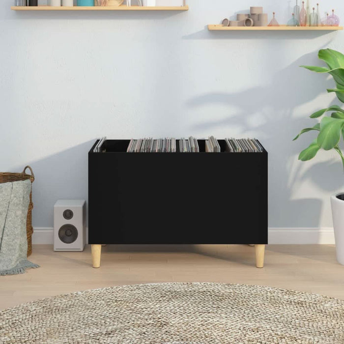 Dulap pentru discuri, negru, 74,5x38x48 cm, lemn prelucrat - WALTI WALTI