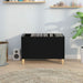 Dulap pentru discuri, negru, 74,5x38x48 cm, lemn prelucrat - WALTI WALTI