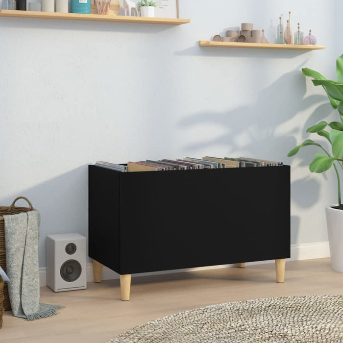 Dulap pentru discuri, negru, 74,5x38x48 cm, lemn prelucrat - WALTI WALTI