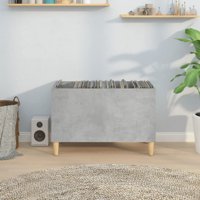 Dulap pentru discuri, gri beton, 74,5x38x48 cm, lemn prelucrat - WALTI WALTI