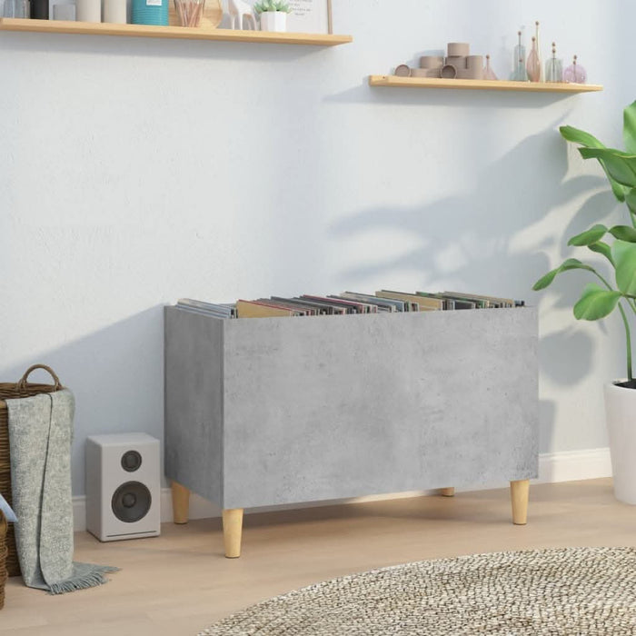Dulap pentru discuri, gri beton, 74,5x38x48 cm, lemn prelucrat - WALTI WALTI