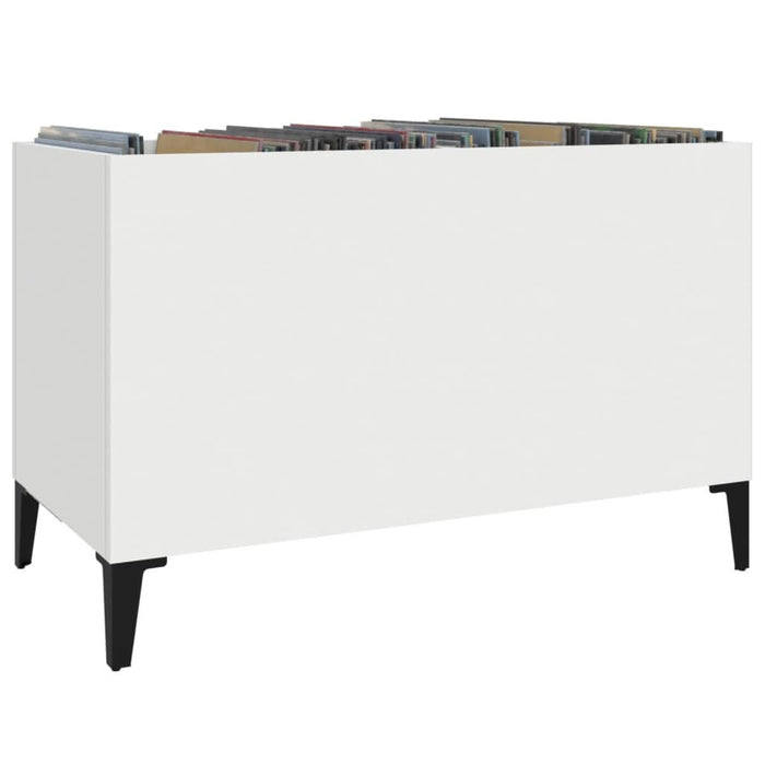 Dulap de discuri, alb, 74,5x38x48 cm, lemn prelucrat - WALTI WALTI