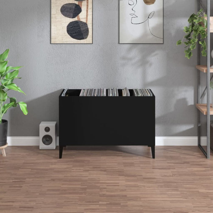 Dulap pentru discuri, negru, 74,5x38x48 cm, lemn prelucrat - WALTI WALTI
