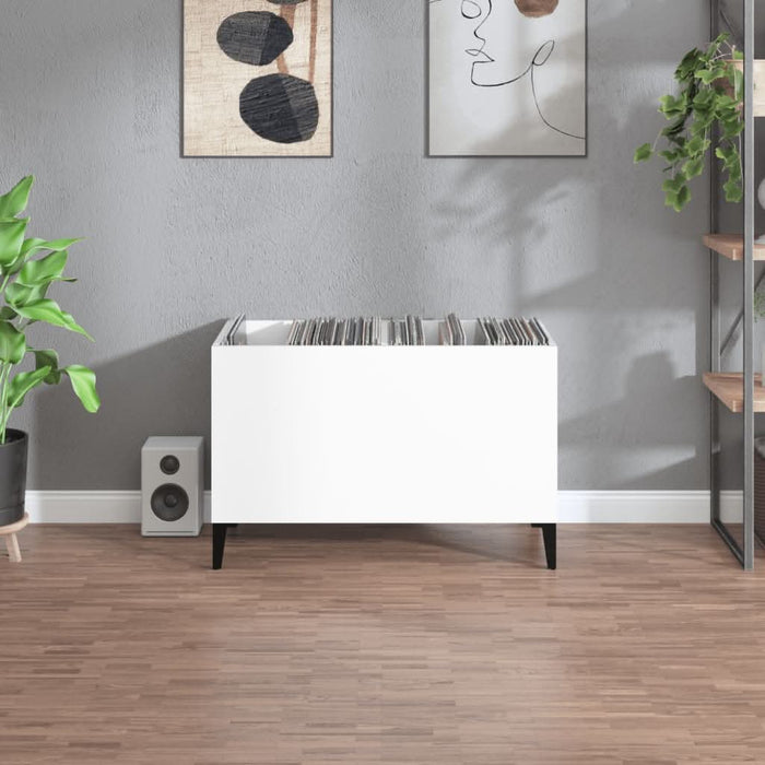 Dulap pt discuri, alb extralucios 74,5x38x48 cm lemn prelucrat - WALTI WALTI