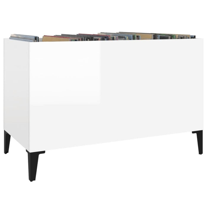 Dulap pt discuri, alb extralucios 74,5x38x48 cm lemn prelucrat - WALTI WALTI