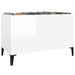 Dulap pt discuri, alb extralucios 74,5x38x48 cm lemn prelucrat - WALTI WALTI