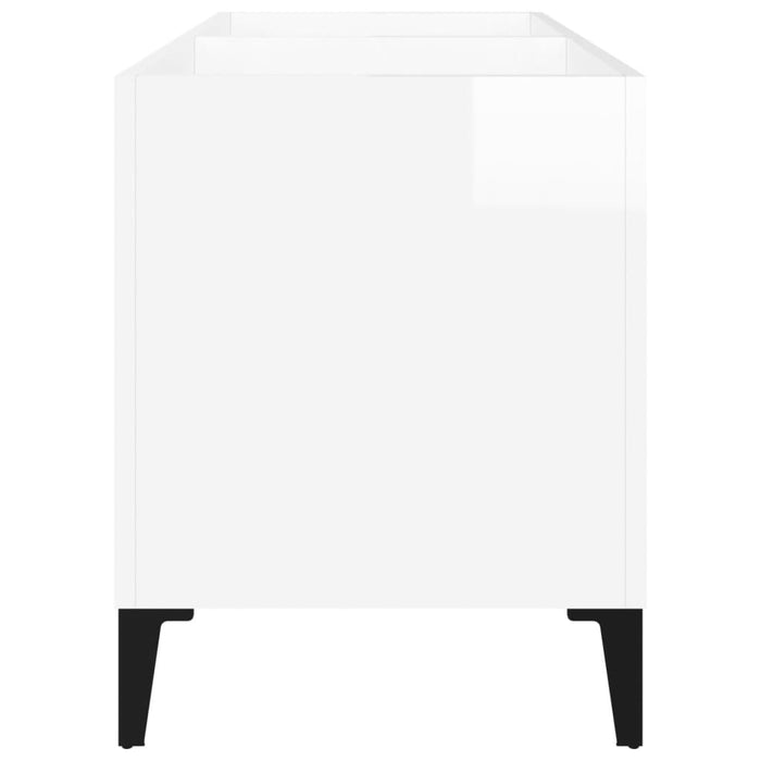 Dulap pt discuri, alb extralucios 74,5x38x48 cm lemn prelucrat - WALTI WALTI
