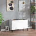 Dulap pt discuri, alb extralucios 74,5x38x48 cm lemn prelucrat - WALTI WALTI