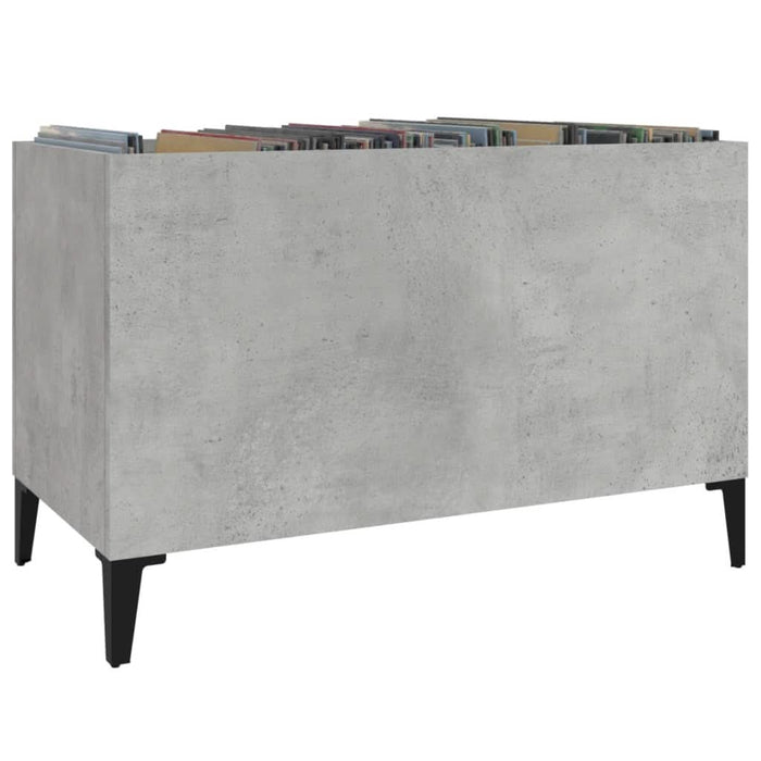 Dulap pentru discuri, gri beton, 74,5x38x48 cm, lemn prelucrat - WALTI WALTI