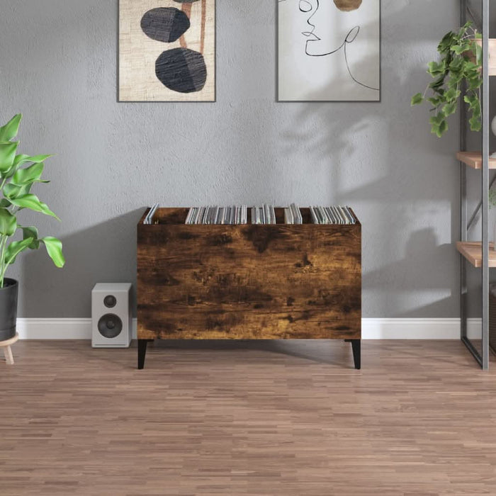 Dulap pentru discuri stejar afumat 74,5x38x48 cm lemn prelucrat - WALTI WALTI