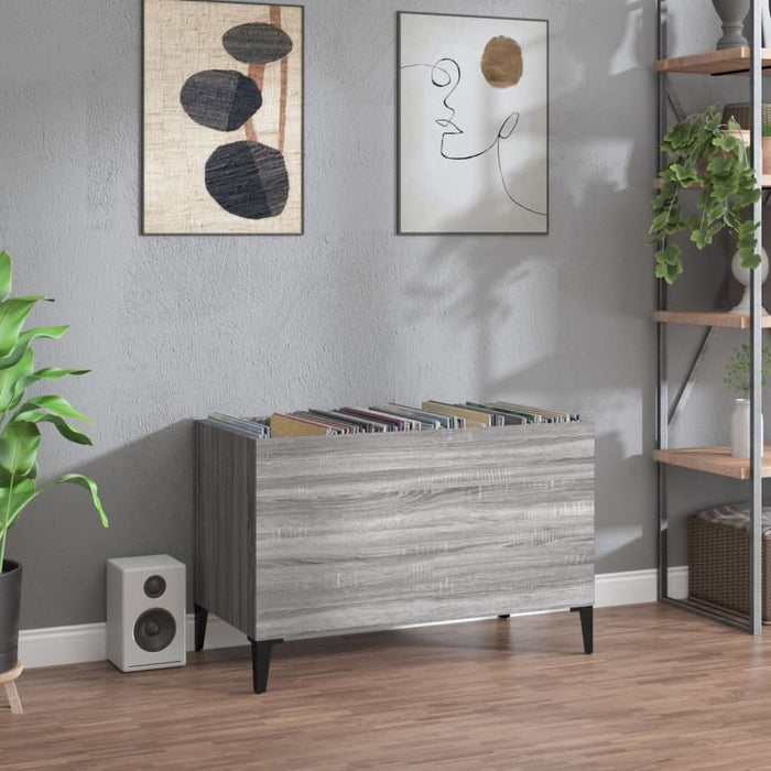 Dulap pentru discuri gri sonoma 74,5x38x48 cm lemn prelucrat - WALTI WALTI