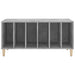 Dulap pentru discuri gri beton, 100x38x48 cm, lemn prelucrat - WALTI WALTI