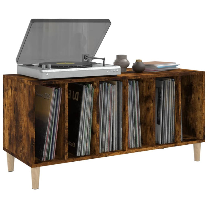 Dulap pentru discuri stejar fumuriu 100x38x48 cm lemn compozit - WALTI WALTI
