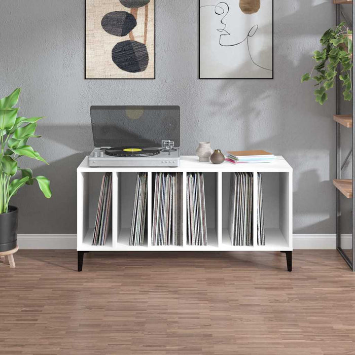 Comodă discuri, alb, 100x38x48 cm, lemn prelucrat - WALTI WALTI