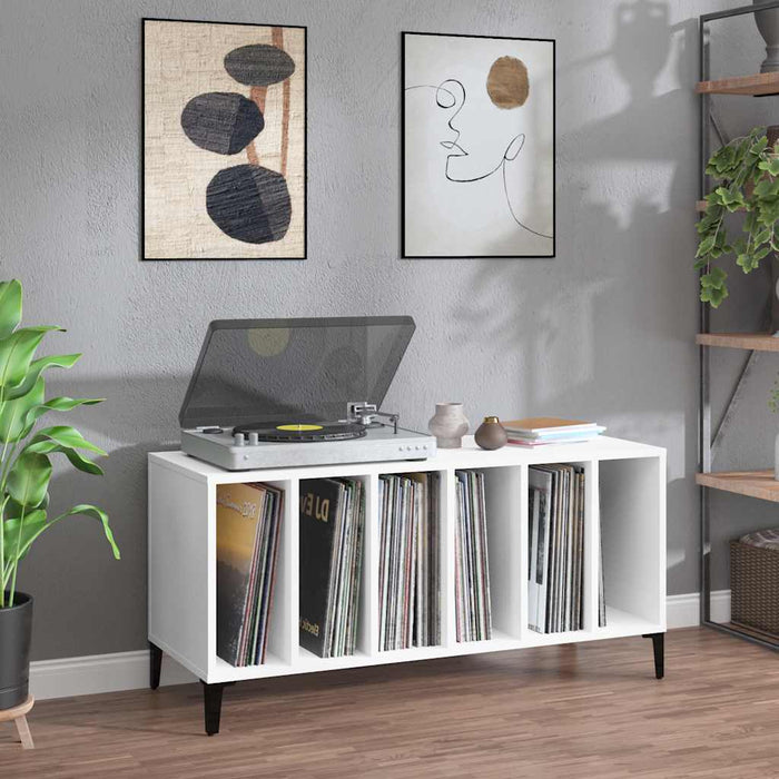 Comodă discuri, alb, 100x38x48 cm, lemn prelucrat - WALTI WALTI