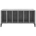 Dulap pentru discuri gri beton, 100x38x48 cm, lemn prelucrat - WALTI WALTI