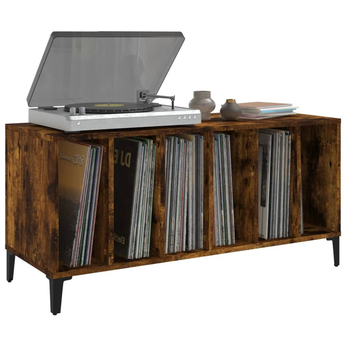 Dulap pentru discuri stejar afumat 100x38x48 cm, lemn prelucrat - WALTI WALTI