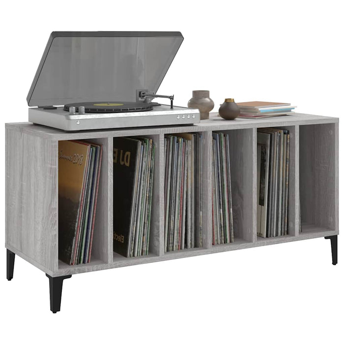 Dulap pentru discuri gri sonoma, 100x38x48 cm, lemn prelucrat - WALTI WALTI