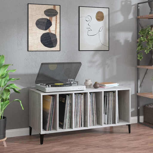 Dulap pentru discuri gri sonoma, 100x38x48 cm, lemn prelucrat - WALTI WALTI