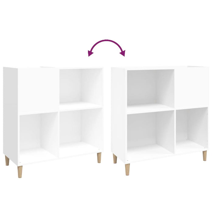 Dulap pentru discuri, alb, 84,5x38x89 cm, lemn compozit - WALTI WALTI