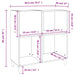 Dulap pentru discuri, alb, 84,5x38x89 cm, lemn compozit - WALTI WALTI