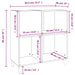 Dulap pentru discuri negru 84,5x38x89 cm lemn compozit - WALTI WALTI